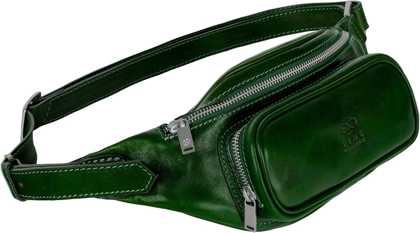 Leather Waist Pack | Belly Bag | Waist Bag| Leather Belt Bag | Leather Fanny Pack Handmade in Italy – Time Resistance
