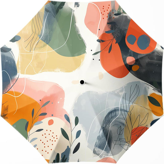 Small Compact Travel Automatic Folding Umbrella for Women, Portable Lightweight, Rain, Wind, UV Sun Shade