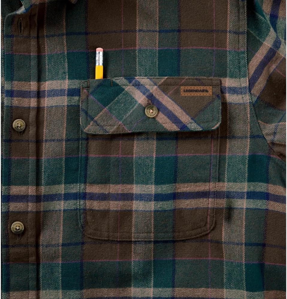 Legendary Whitetails Men's Flannel Shirt Long Sleeve Button Down 100% Cotton