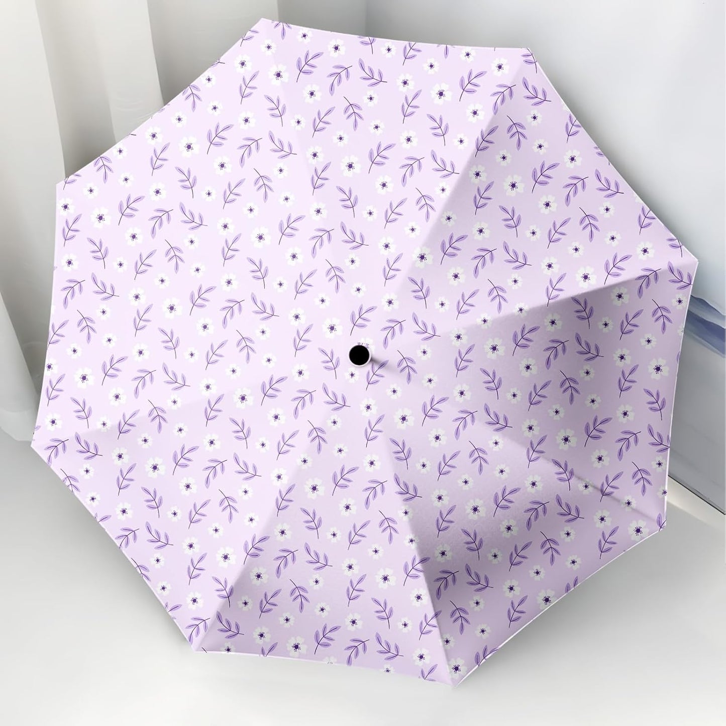 Small Travel Folding Umbrella for Girl, Portable, UV, SunShade, Compact, Automatic, Rain & Wind
