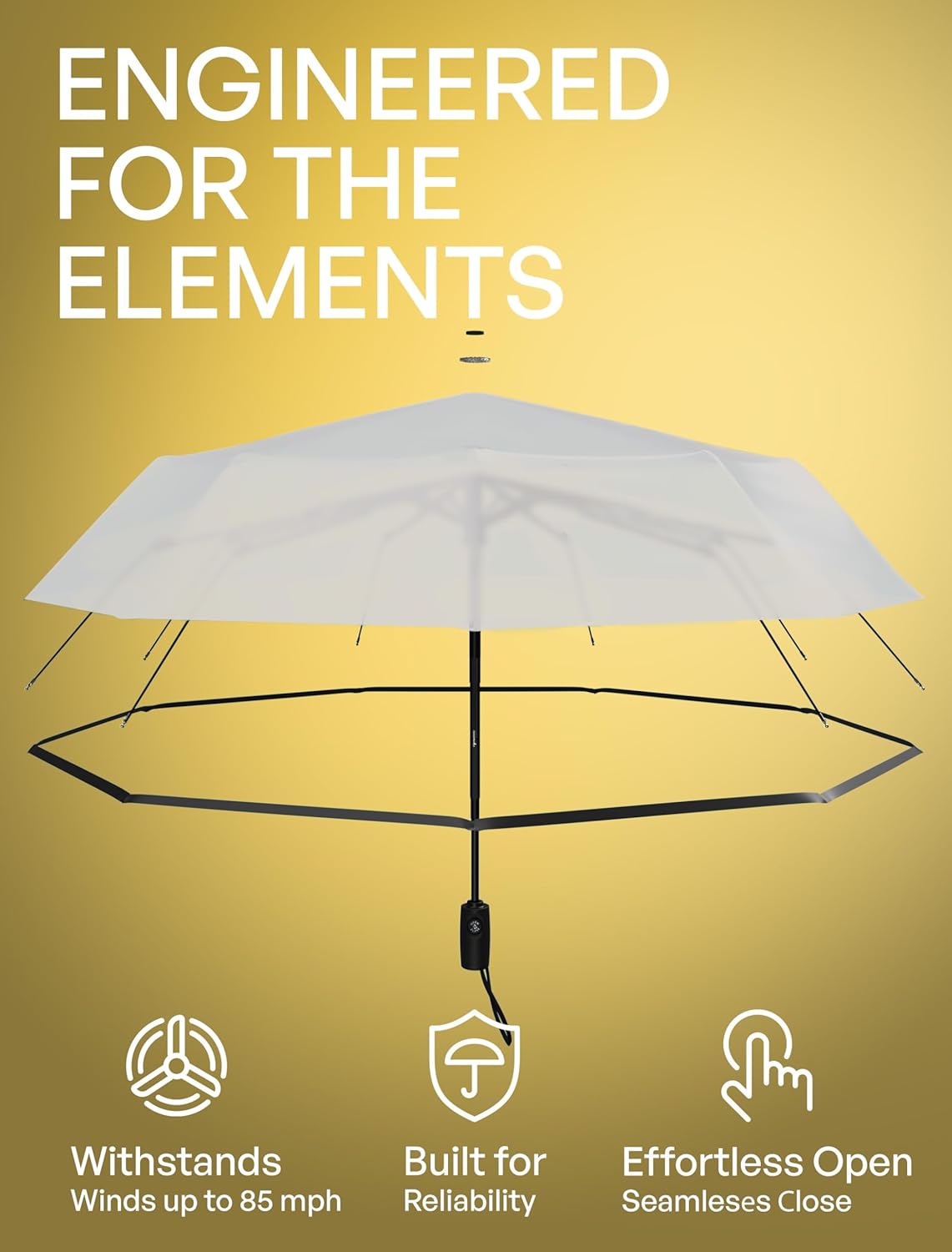 REPEL Windproof Travel Umbrella - Compact & Withstands Winds up to 85MPH , Strongest Premium Auto Folding Umbrella for Rain and Sun - Durable, Light & Portable for Women & Men , Fits Backpack & Cars