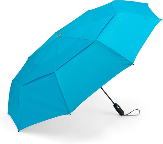 ShedRain Vortex Automatic Compact Folding Windproof Travel Umbrella – Rain & Windproof Vented Double Canopy – Protect from Rain, Sun & Wind - Wind Tunnel Tested to 75 mph