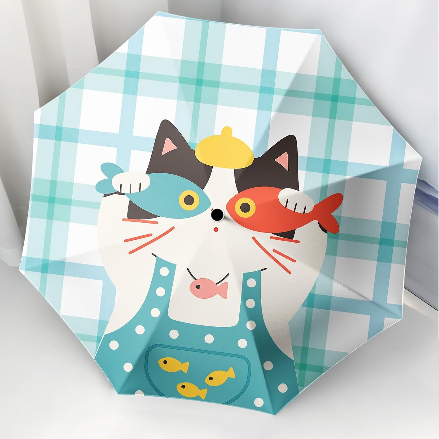 Small Travel Folding Umbrella for Girl, Portable, UV, SunShade, Compact, Automatic, Rain & Wind