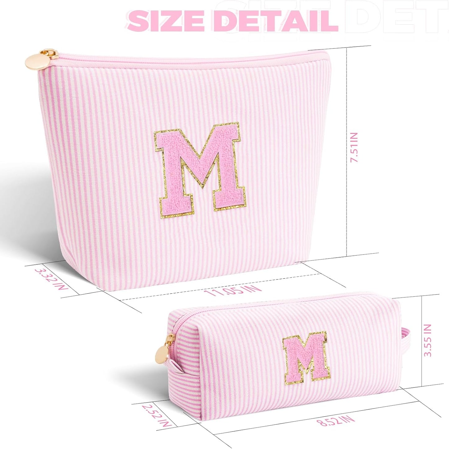 Mothers Day Gifts for Mom,Mum Gifts from Daughter,Birthday Gifts for Wife Sister Her,Mother in Law Gift,Mama Gifts Idea,Makeup Bag Set Cosmetic Bag - Pink,M
