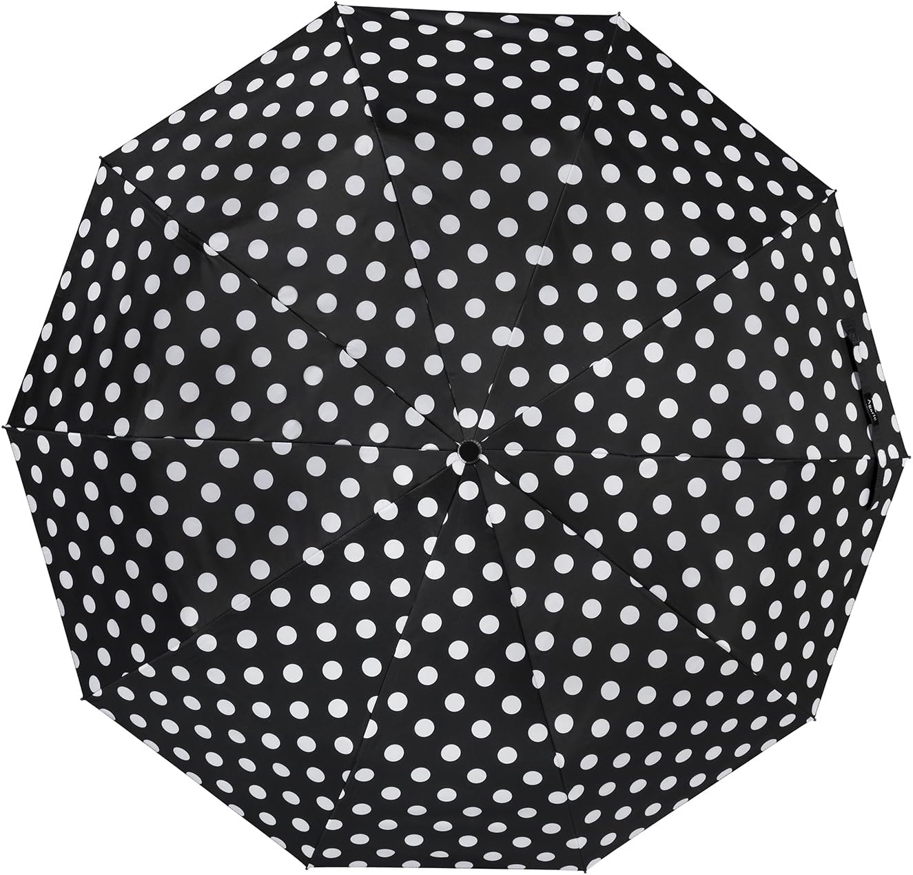 Agaric Cute Polka Dots Large Travel Umbrella for Rain & Sun, 46” UV Protection Auto Open Close Waterproof Folding Umbrella Windproof Compact Umbrella