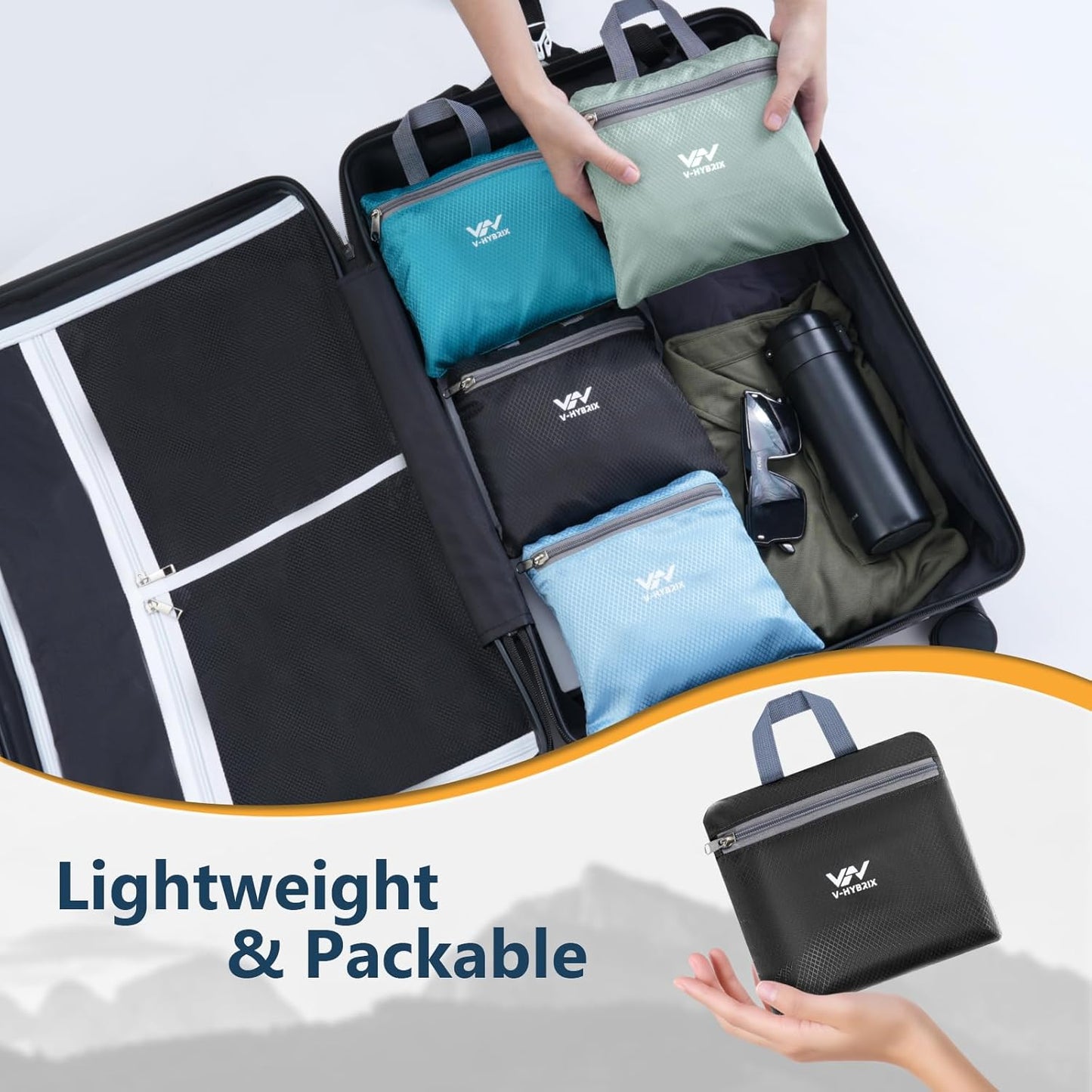 15L Foldable Hiking Backpack,Lightweight Packable Waterproof Machine Washable Daypack with Chest Strap,Small Folding Pack for Travel/Walking for Men&Women-0.52LB Black