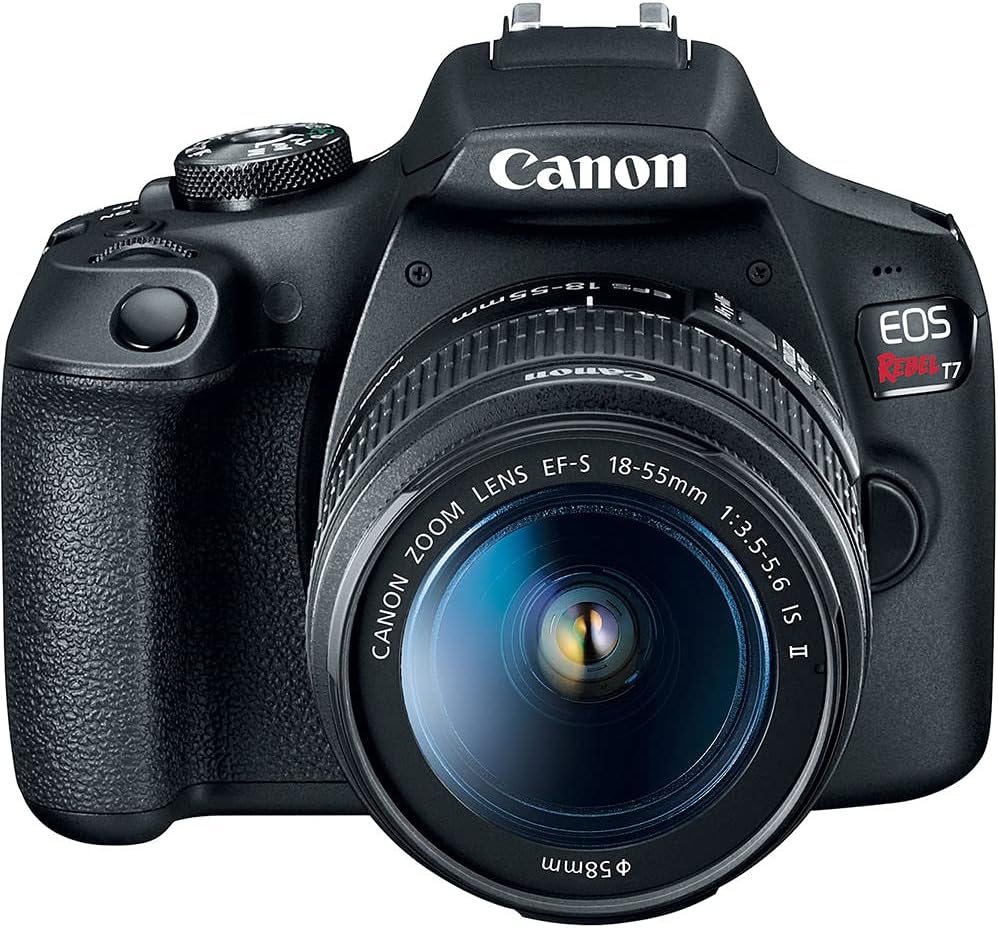 Canon EOS Rebel T7 DSLR Camera Kit | 24.1MP APS-C Sensor with EF-S 18-55mm Lens | Full HD 1080p Video Compact Beginner-Friendly Photography (2727C002) + Canon EF 24-70mm f/2.8L Lens + Bag + 64GB Card