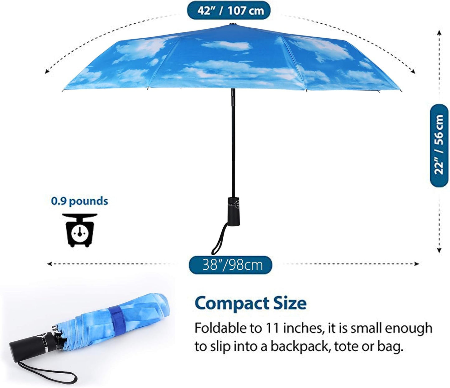 SY COMPACT Travel Umbrella Windproof Factory outlet Compact Automatic Umbrellas for Rain Compact Small UV Sun Protection Umbrella Durable Waterproof Lightweight-Fits Backpack Car Purse