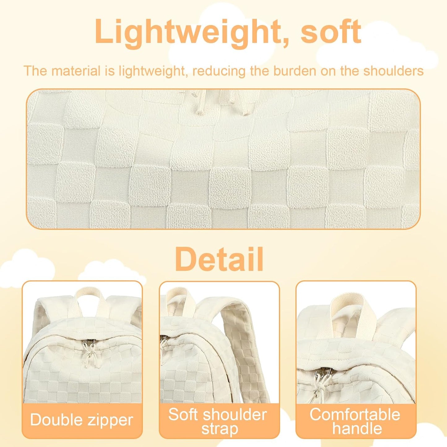 LEDAOU Backpack for Girls School Bag Kids Bookbag Teen Backpack Set Daypack with Lunch Bag and Pencil Case