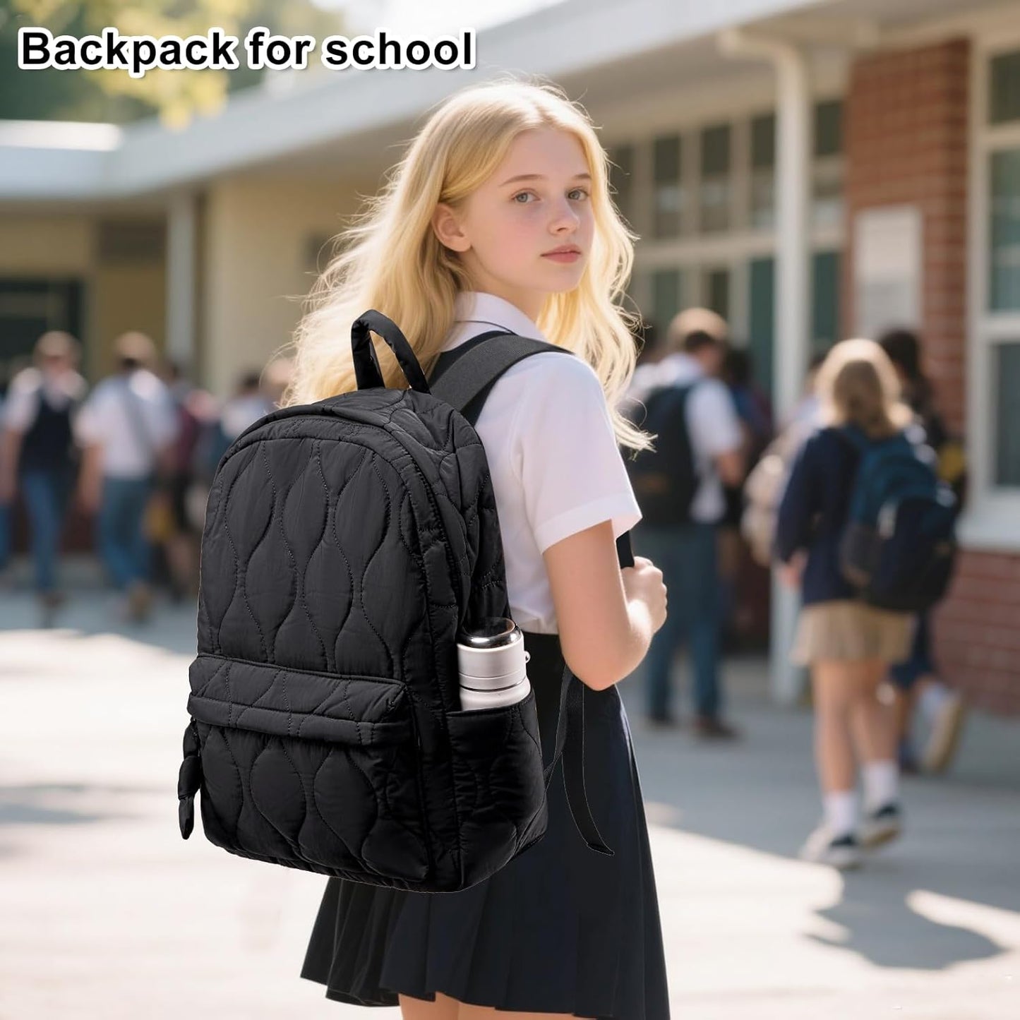 LEDAOU School Backpack Teen Girls Lightweight Bookbag Elementary Middle School Backpacks College Laptop Bag Travel Daypack