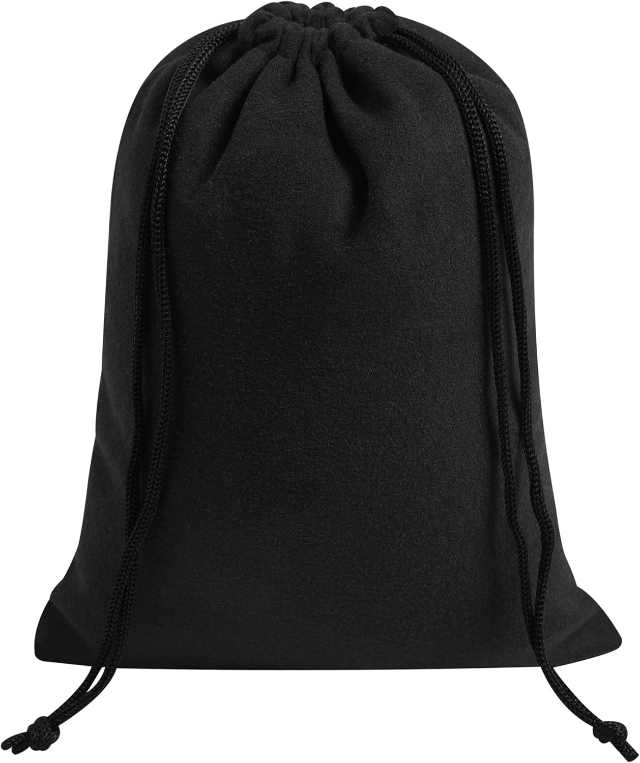 Premium Microfiber Drawstring Bags (Set of 5) – Multipurpose Travel Storage Pouches for Cords, Toiletries, Jewelry, Shoes – Durable Organizer with Strong Drawstring Closure (Black, 5 x 7 Inches)