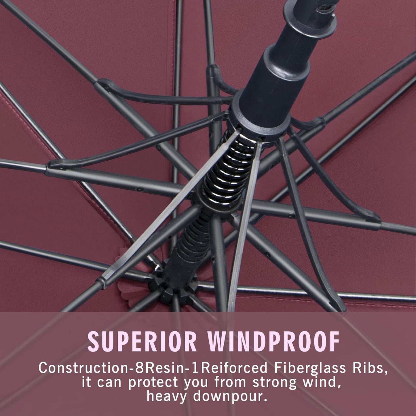 ZOMAKE Golf Umbrella Windproof, Extra Large Oversized Heavy Duty Double Canopy for Rain, Sports Games & Push Cart(51/54/62/68/72Inch)