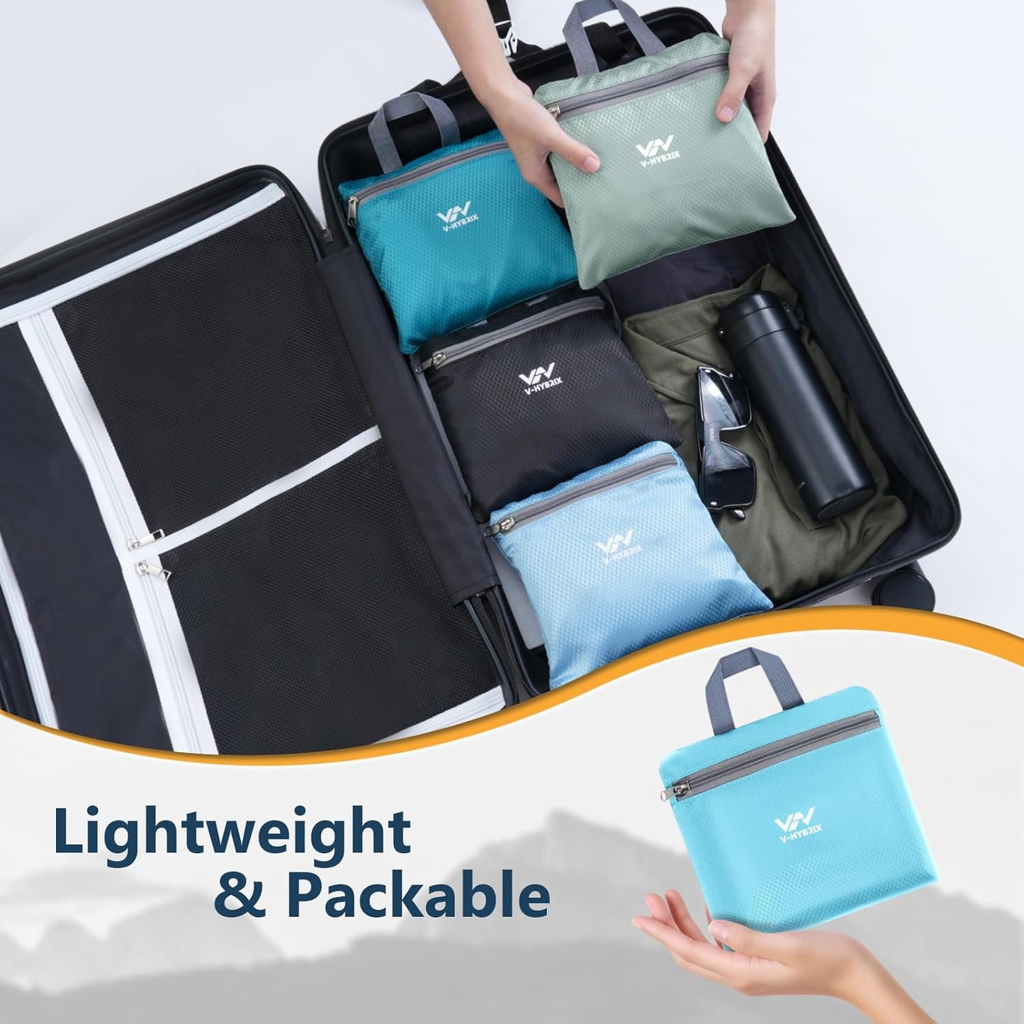 15L Foldable Hiking Backpack,Lightweight Packable Waterproof Machine Washable Daypack with Chest Strap,Small Folding Pack for Travel/Walking for Men&Women-0.52LB Blue