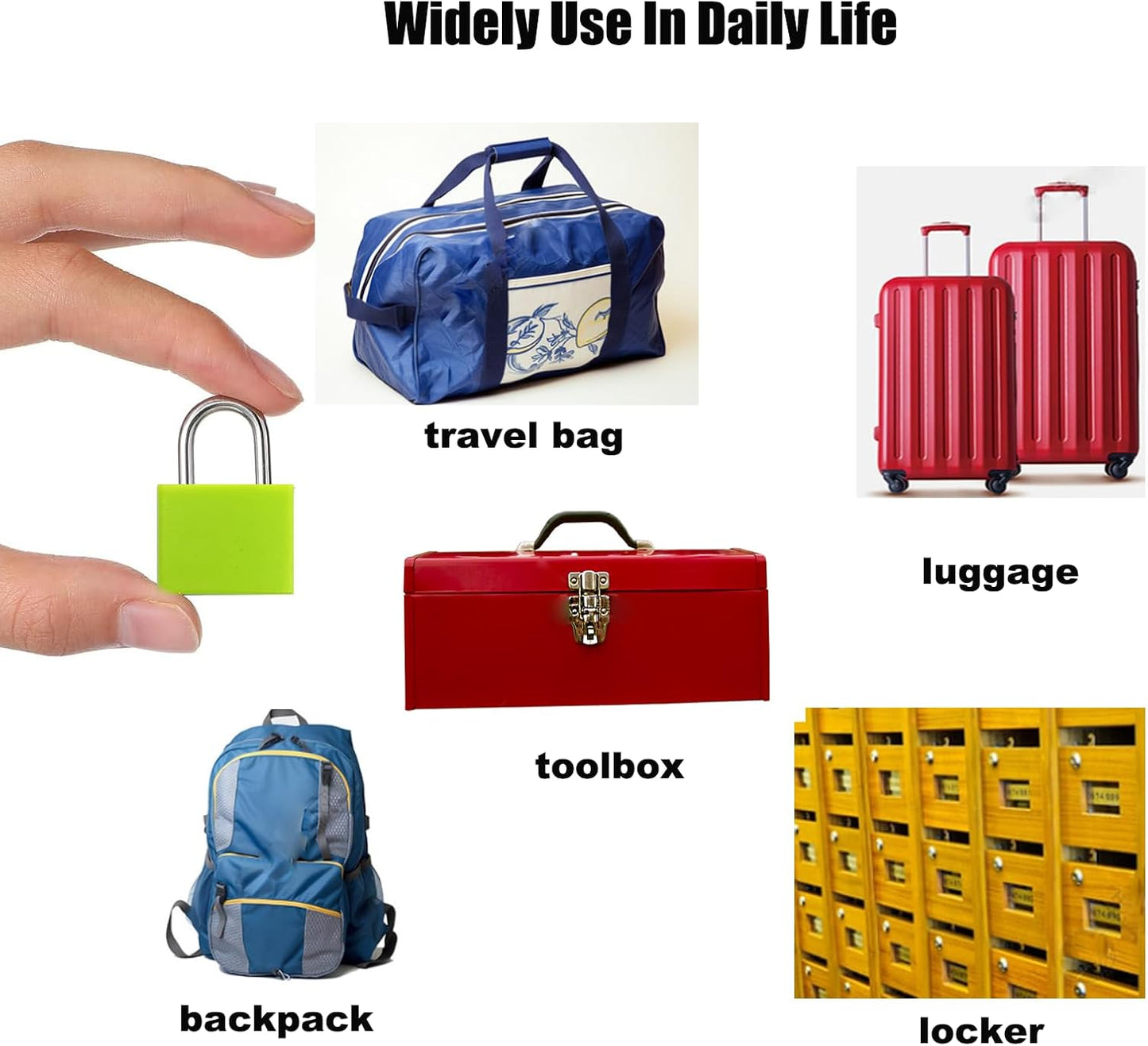 12 PCS Luggage Locks with Keys Padlock Metal Small Luggage Lock for Travel Bags, School Gym Locker, Toolbox - 23mm (6 Colors)