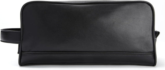 Leatherology Black Onyx Double Zip Toiletry Bag