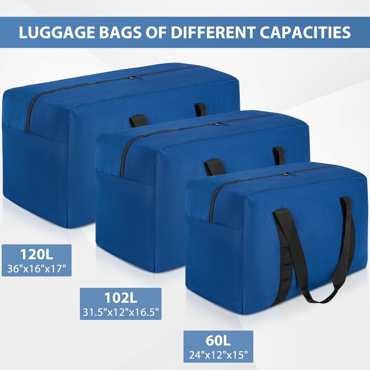 160L Extra Large Travel Duffle Bag, Gear Bag for Men and Women, Storage Bag Ideal for Overnight Camping and Weekend Getaways