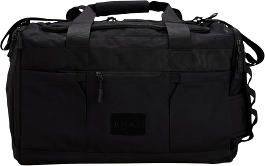 KNKG CORE Duffel Large 51L – Gym Bag with Lifting Belt Storage – Durable 500D Nylon, YKK Zippers – Black