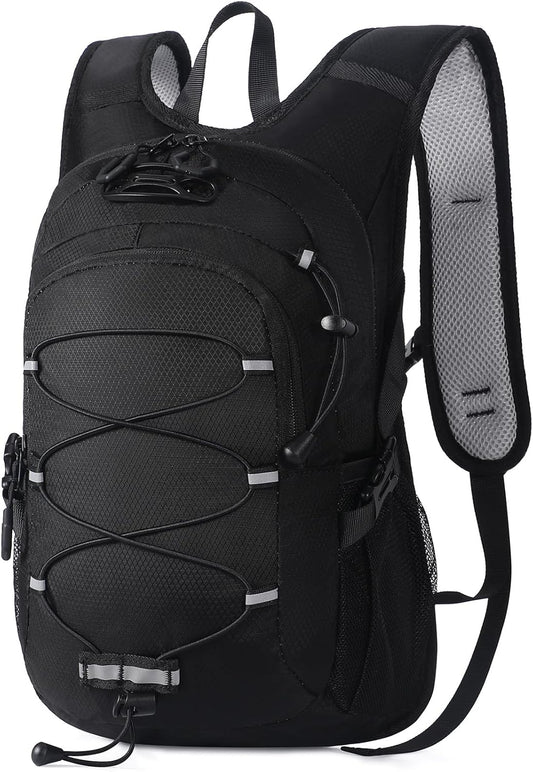 12L Kids Hiking Backpack, Small Hydration Backpack, Waterproof Kids Camping Daypack 5-12, No Water Bladder…