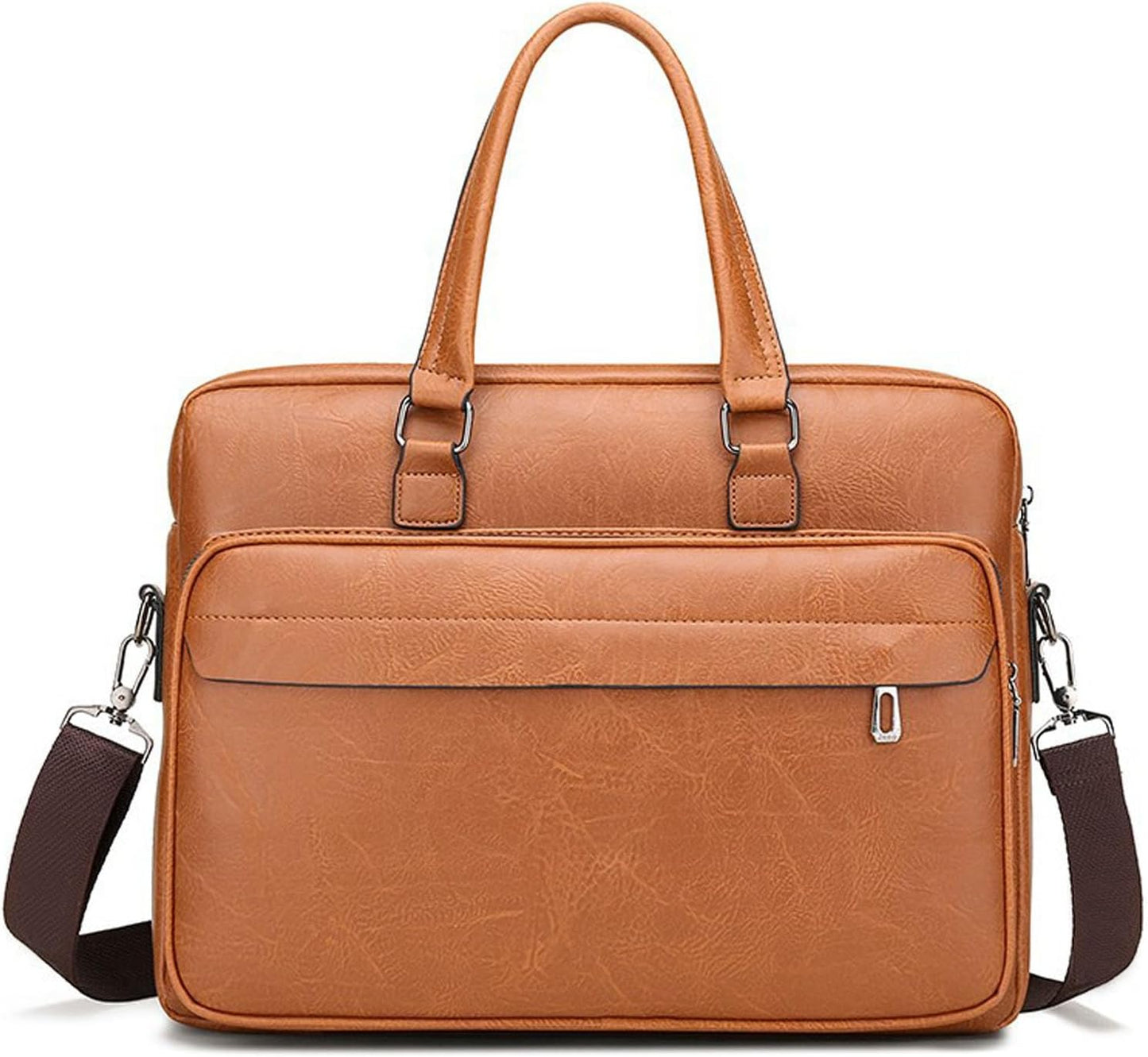 leather Laptop Bag for Men 16 inch Laptop Briefcase Waterproof,Handbags Shoulder Crossbody Bag Business