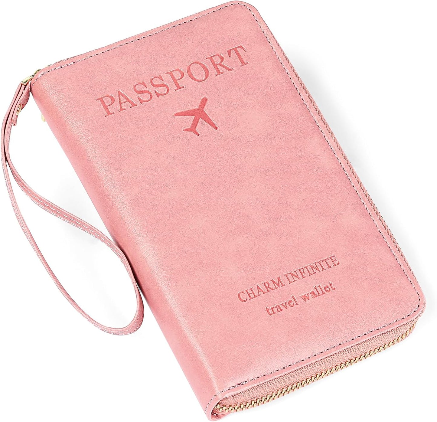 Leather RFID Blocking Passport Holder Travel Wallet, Passport Cover/Travel Wallet for Women/Men with