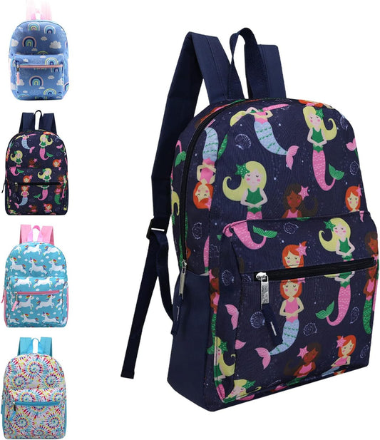 17" School Backpacks for Kids - Backpacks in Bulk for Elementary, Middle, and High School Students in Assorted Colors