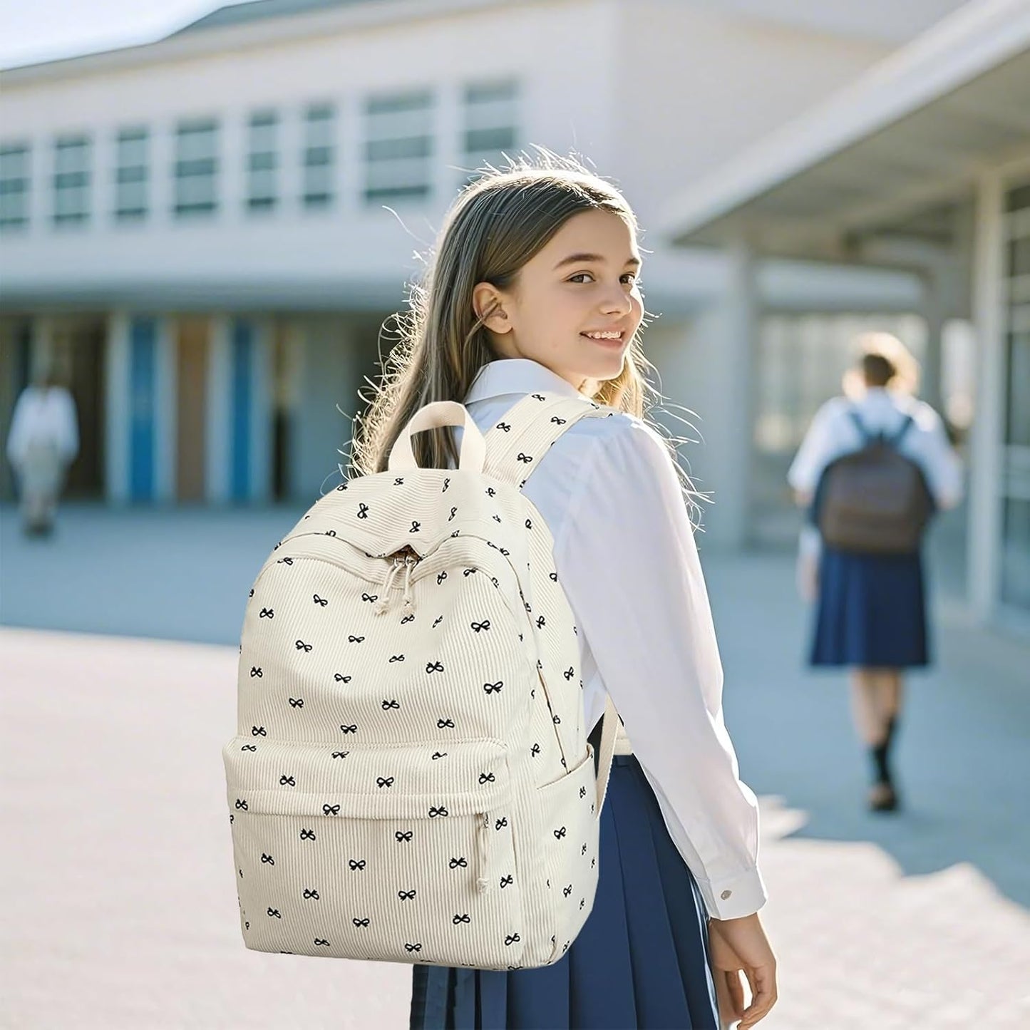 LEDAOU Backpack for Girls School Bag Kids Bookbag Teen Backpack Set Daypack with Lunch Bag and Pencil Case