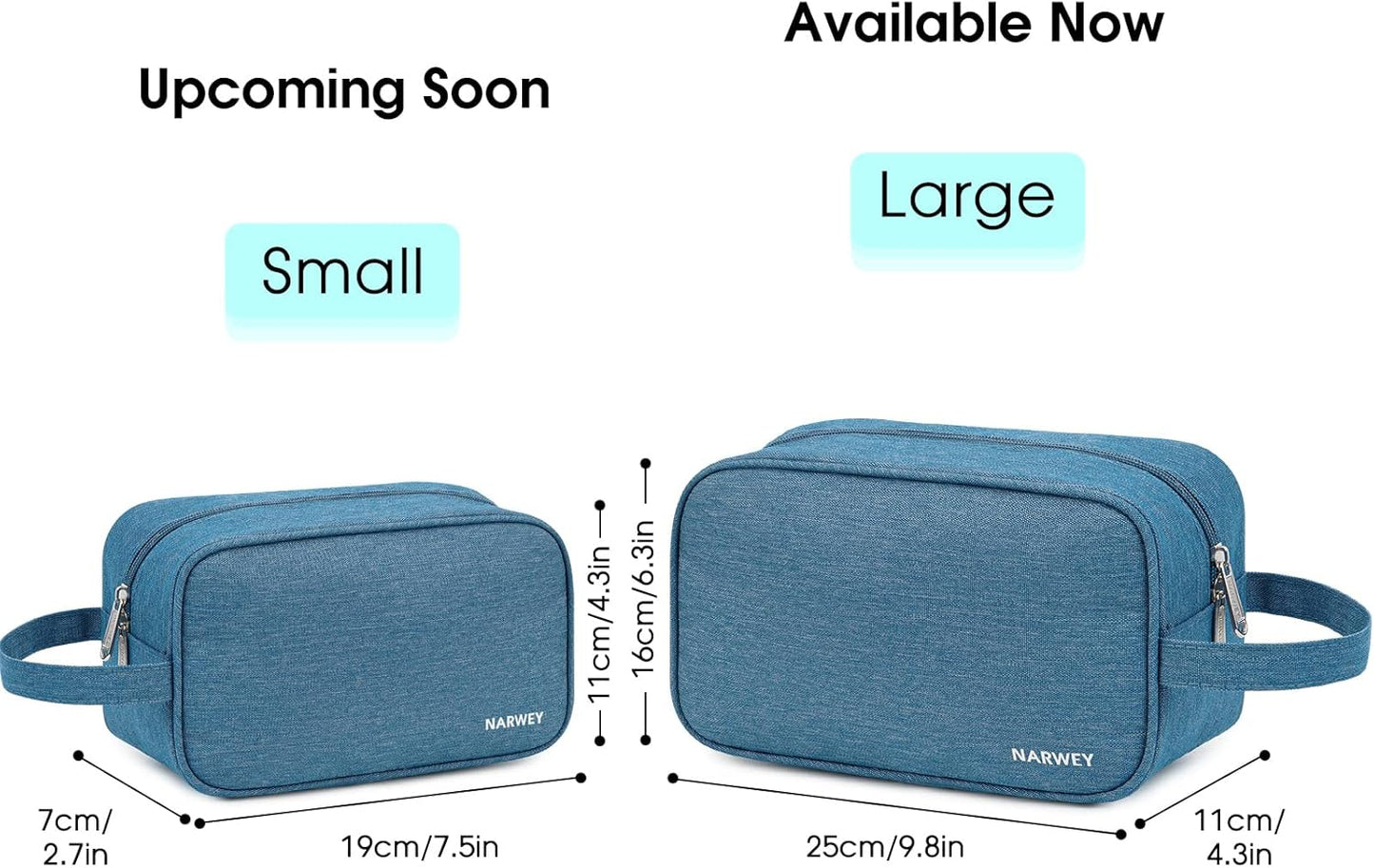 Narwey Travel Toiletry Bag for Women Traveling Dopp Kit Men Travel Bag for Toiletries Cosmetic Bag Makeup Bag Medicine Bag for Traveling