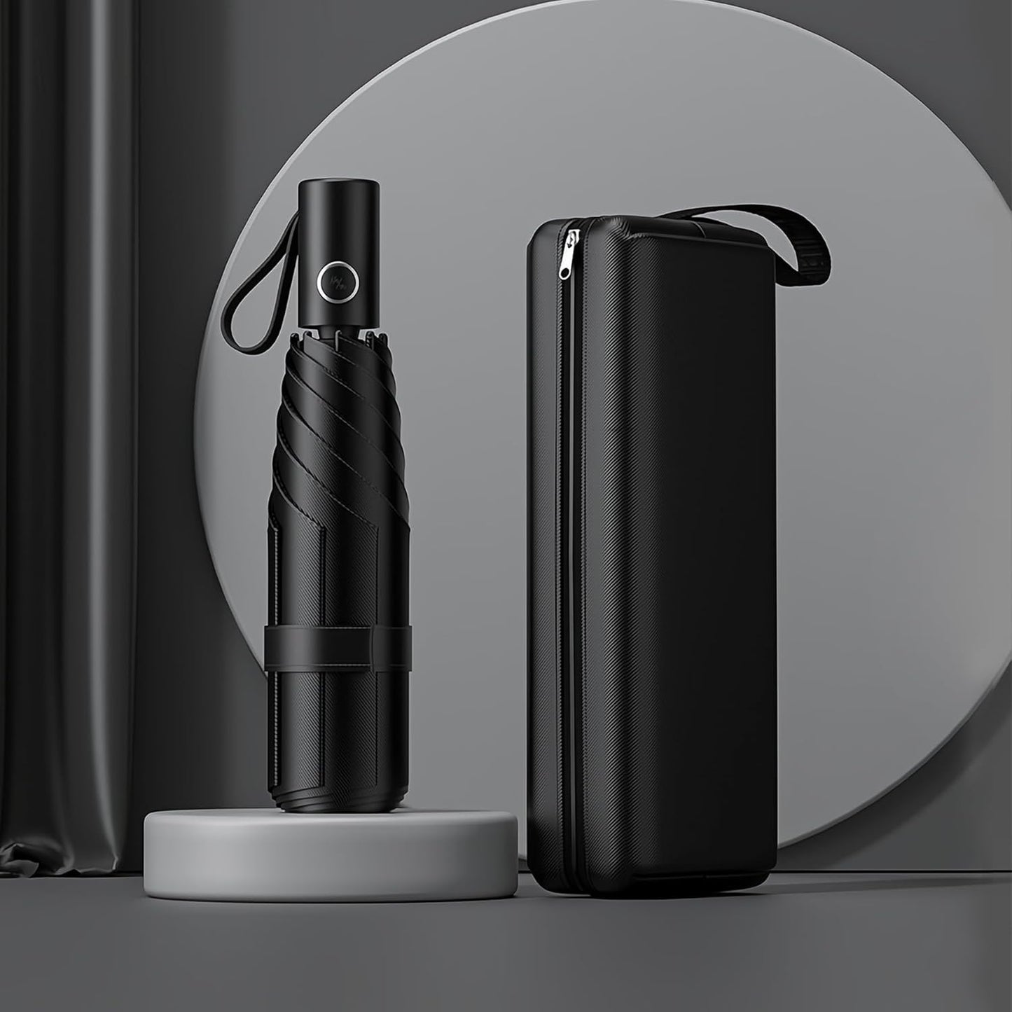 Automatic Mini Travel Windproof Folding Umbrella - UV Protection, Instant Open/Close for Rain/Sun, Small Compact Lightweight Design Fits in Tote Bag/Travel Case/Backpack for Commute, Women & Men