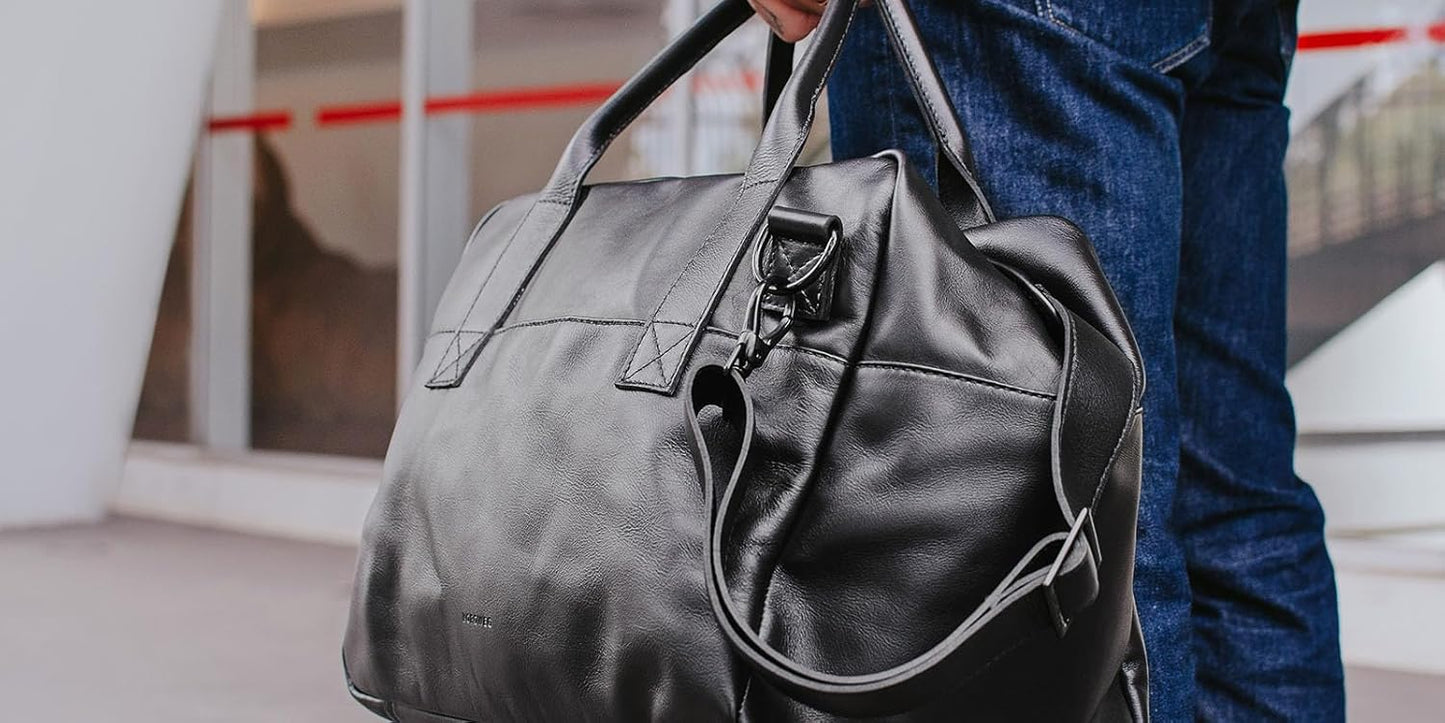 Leather Travel Bag Nomad Nordweg NW081A | Full-Grain Leather Duffel for Weekender, Cabin, Carry-On, Luggage | Stylish