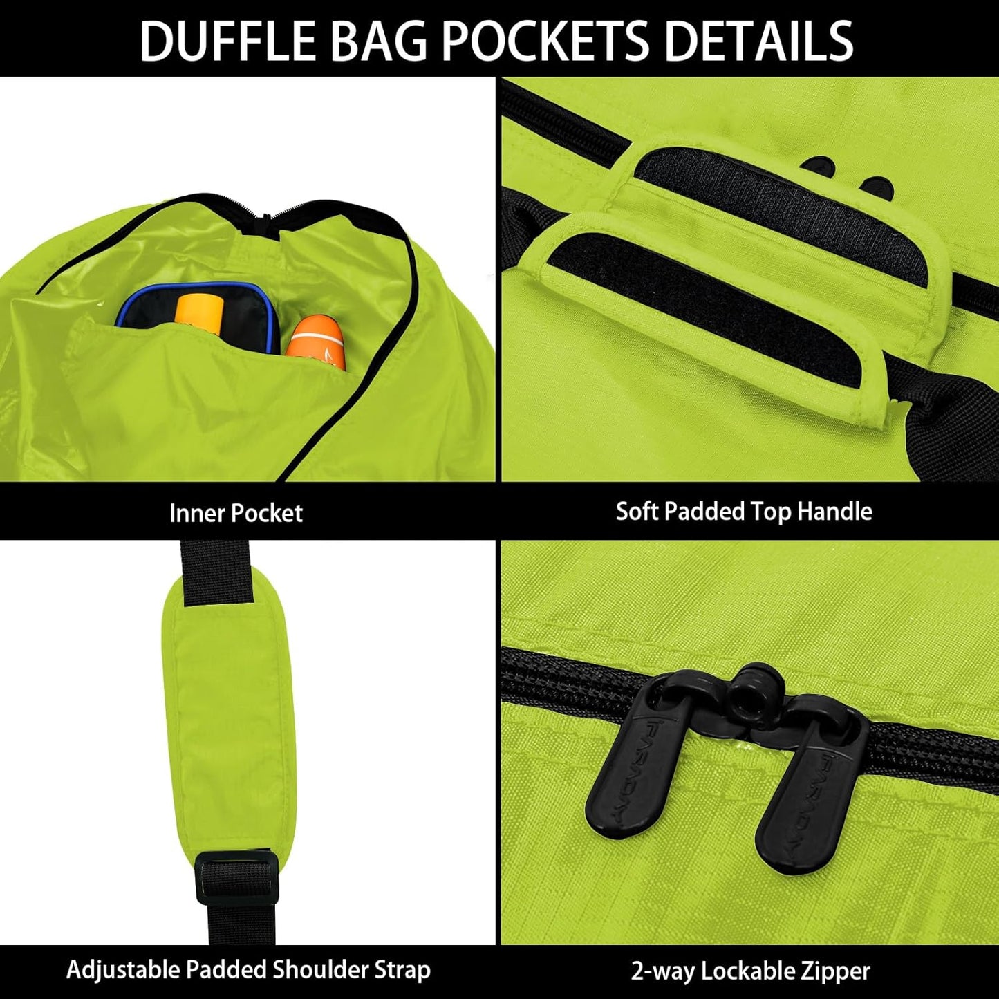 105L Extra Large Duffel Bag, 32.5 inch Travel Duffel Bag lightweight Luggage Bag-Light Green