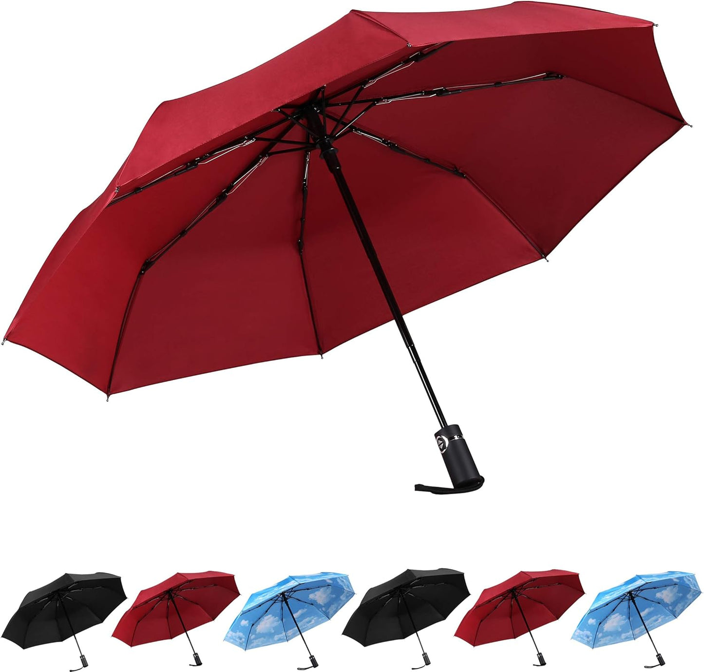 SY COMPACT Travel Umbrella Windproof Factory outlet Compact Automatic Umbrellas for Rain Compact Small UV Sun Protection Umbrella Durable Waterproof Lightweight-Fits Backpack Car Purse