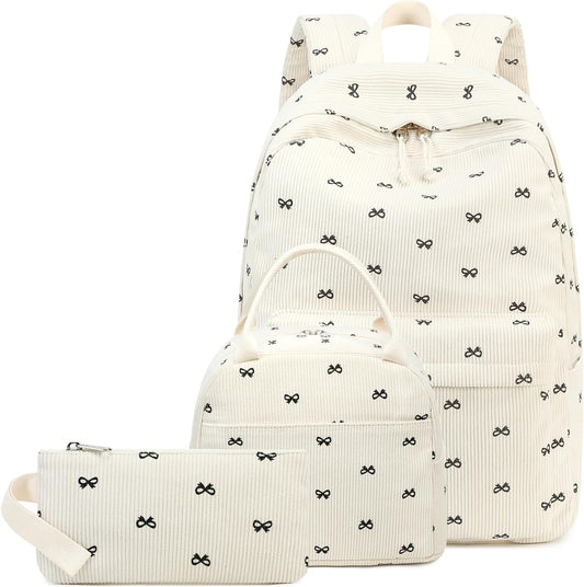 LEDAOU Backpack for Girls School Bag Kids Bookbag Teen Backpack Set Daypack with Lunch Bag and Pencil Case