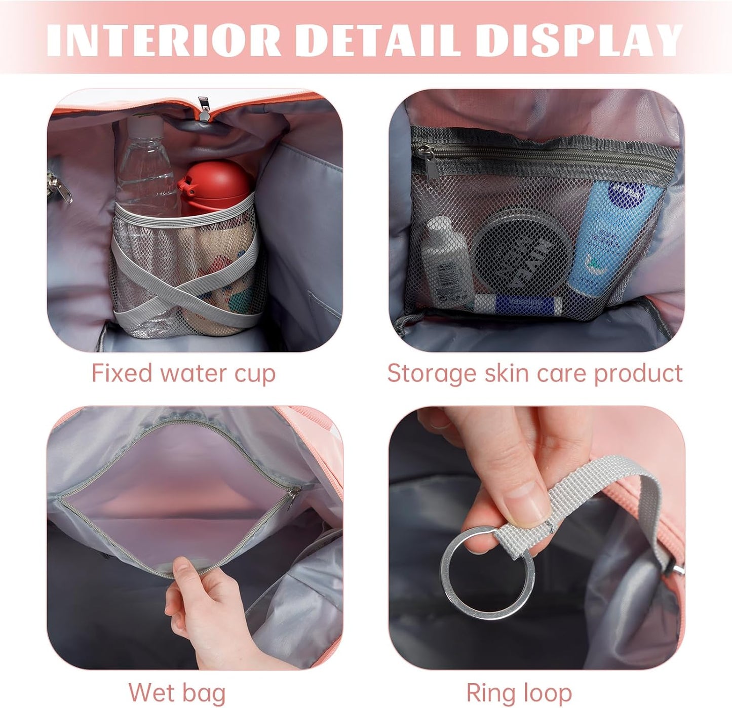 Travel Duffel Bag with Shoe Compartment, GYM Yoga Bag, Overnight Weekender Bag for Women, Perfect for Weekend Getaways, Gym, Business Trips, and Daily Use