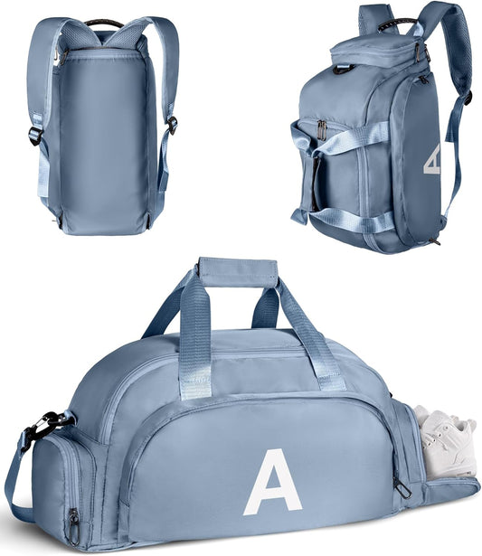 Preteen Birthday Gifts, Initial Gym Bags with Shoe Compartment, Dance Bag for Girls, Monogram Kid Overnight Bags, Teen Girl Gift Trendy Stuff-Travel Weekender Duffel (Letter A)