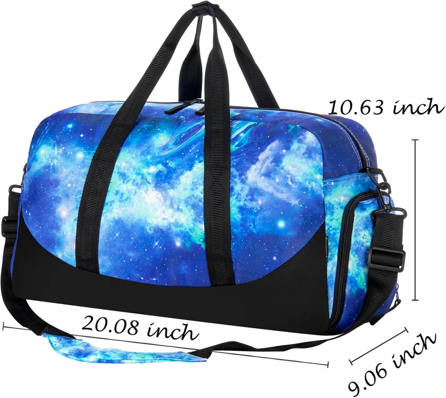 Choco Mocha Kids Duffle Bag - Boys & Toddlers Travel & Overnight Bag - Blue-Green