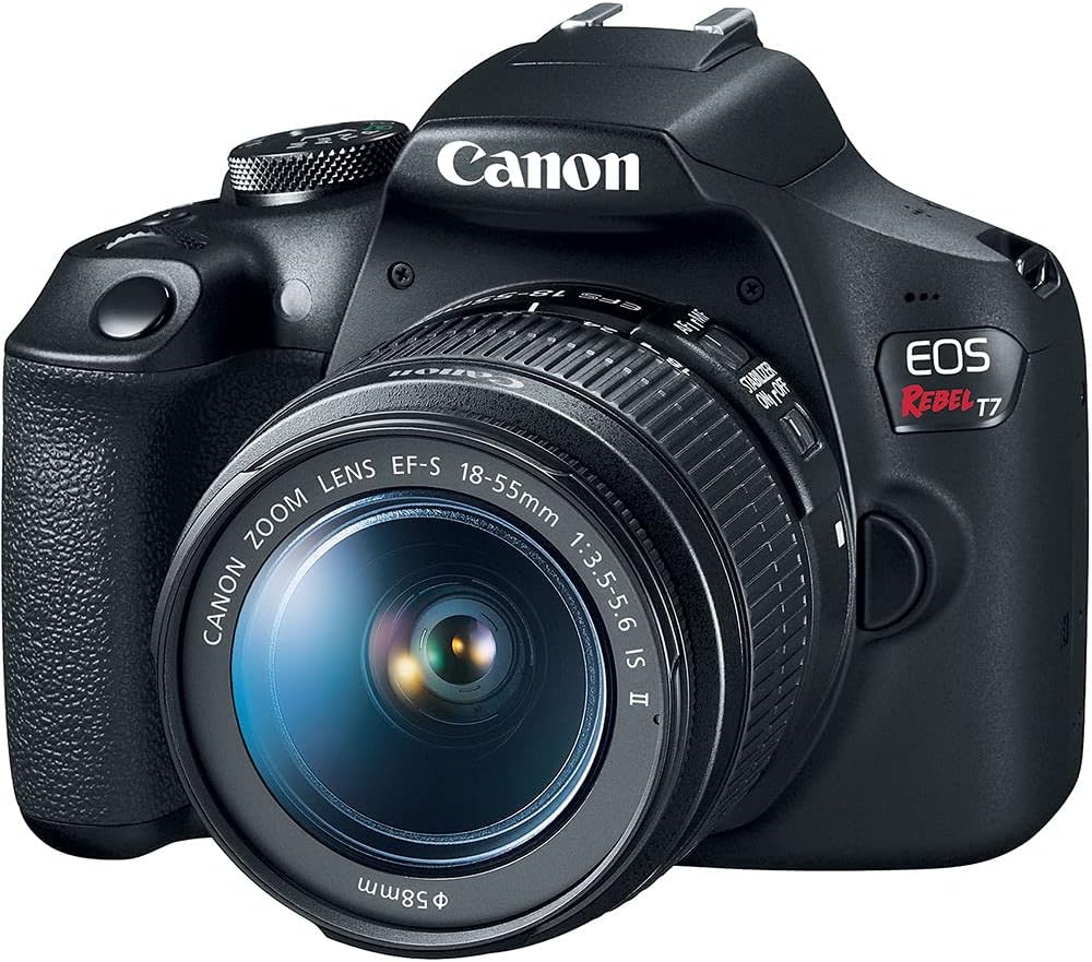 Canon EOS Rebel T7 DSLR Camera Kit | 24.1MP APS-C Sensor with EF-S 18-55mm Lens | Full HD 1080p Video Compact Beginner-Friendly Photography (2727C002) + Canon 50mm Lens + Bag + 64GB Card