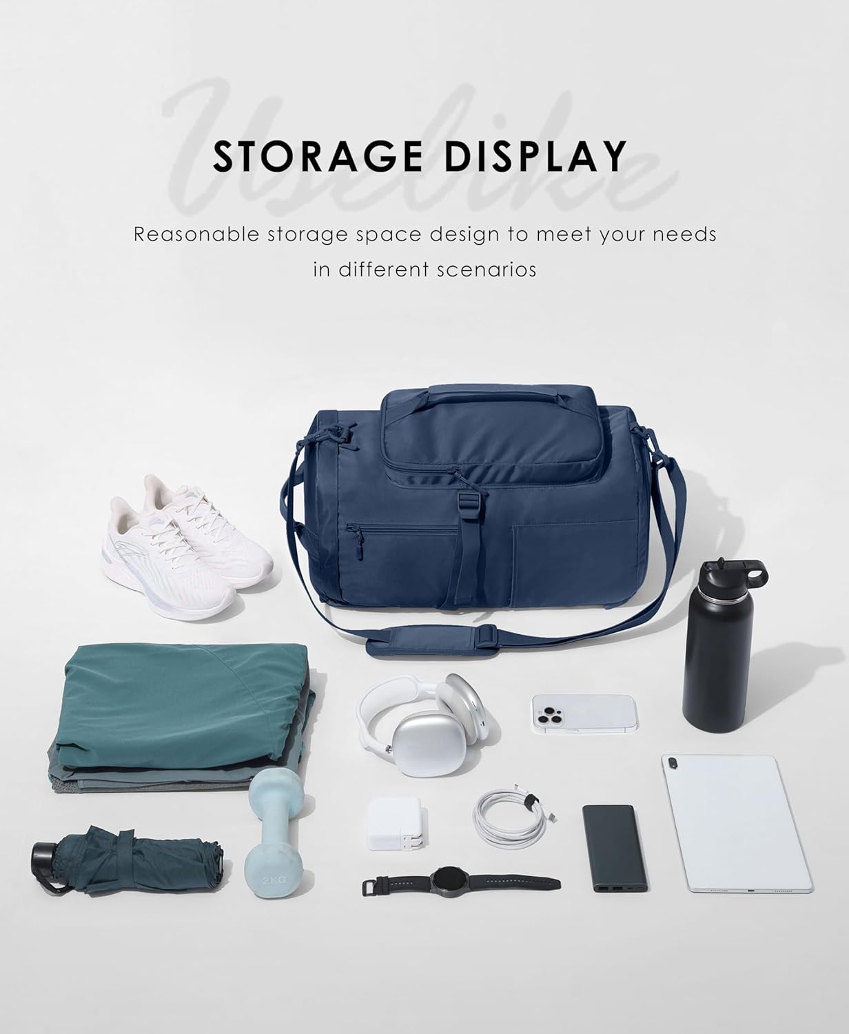 Gym Bag for Women with Shoe Compartment and Wet Pocket Convertible Gym Backpack workout Duffel Bag Multiple Pockets 30L