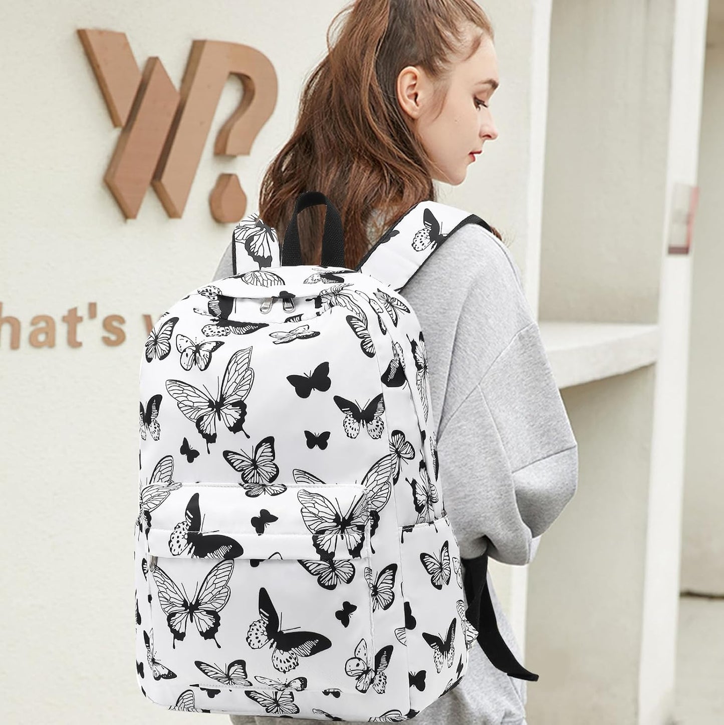 LEDAOU Backpack for Girls School Bag Kids Bookbag Teen Backpack Set Daypack with Lunch Bag and Pencil Case