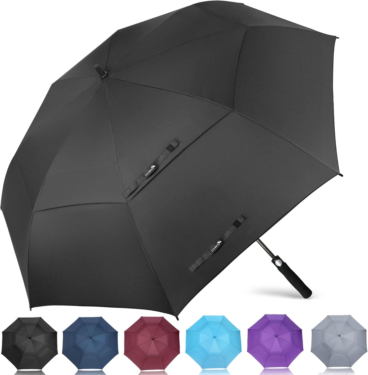 ZOMAKE Golf Umbrella Windproof, Extra Large Oversized Heavy Duty Double Canopy for Rain, Sports Games & Push Cart(51/54/62/68/72Inch)