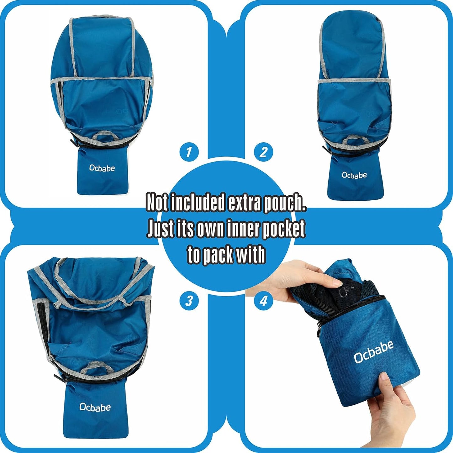 15L/25L Small Packable Lightweight Backpack Hiking Daypack Water Resistant Foldable Outdoor Camping Travel Bag for Women Men