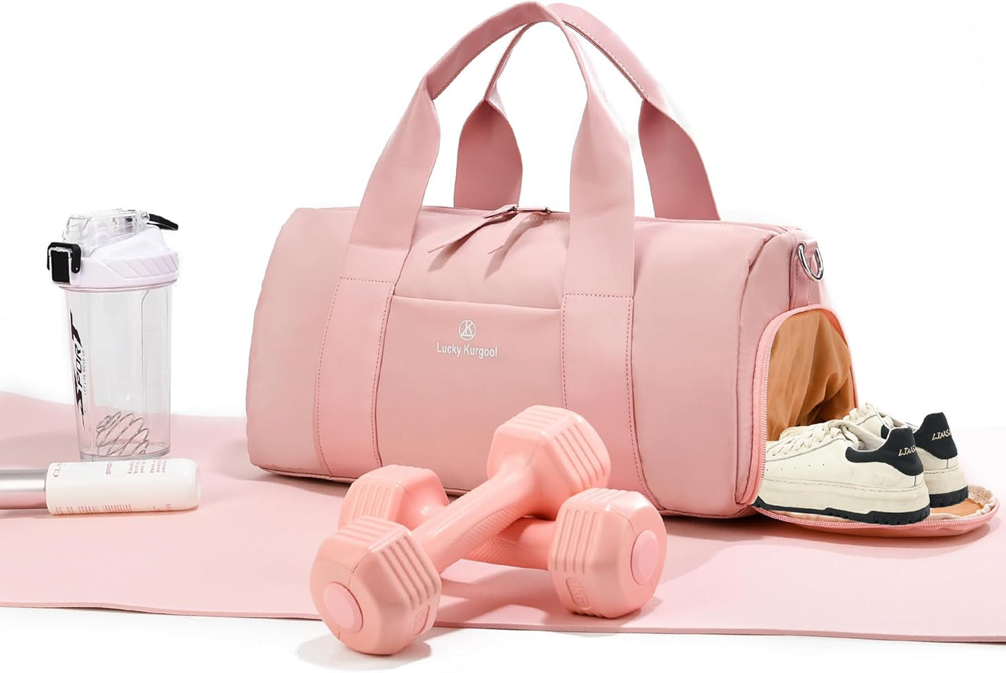 Small Gym Bag for Women with Wet Pocket & Shoes Compartment, Cute Mini Sport Duffel Gym Tote Bags for Yoga, Workout, Dance, Swim