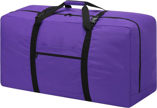 110L Extra Large Duffel Bag 32.5 inch Travel Duffle Bag lightweight Luggage Storage Bag for Outdoor, Camping, Sport-Purple