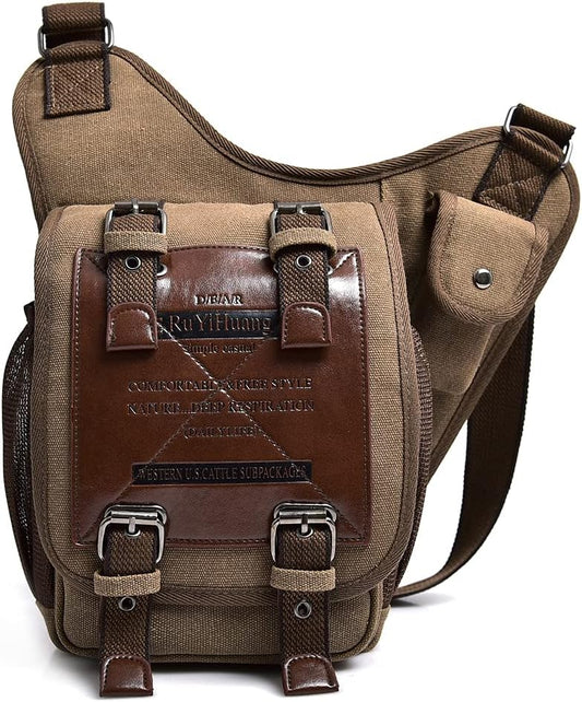 Leather Waist Pack Drop Leg Bag for Men Women Belt Bumbag Multi-Purpose Motorcycle Bike Outdoor Sports Tactical Cycling Riding Hiking Camping Pouch