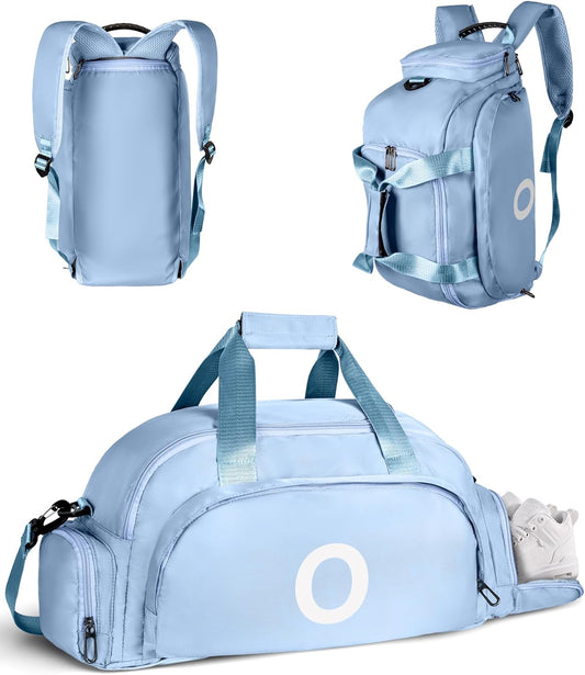 Stocking Stuffers for Teens, Initial Gym Bags with Shoe Compartment, Dance Bag for Girls, Monogram Kid Overnight Bags, Ballet Sport Gymnastics Cheer Travel Duffle Tote (Letter O)