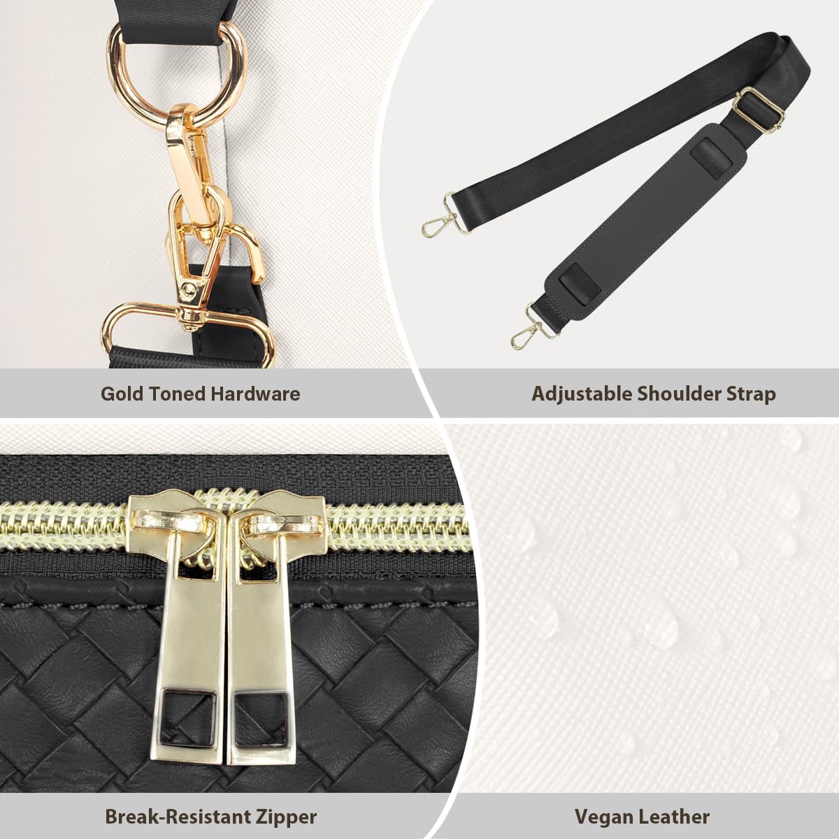 Leather Weekender Bags for Women, Travel Duffel Bag PU Overnight Bag Carry On Tote Bag with Shoe Compartment Wet Pocket