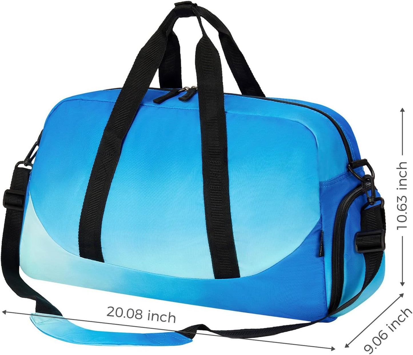 Choco Mocha Kids Duffle Bag Boys - Blue Weekender Overnight Bags for Boy, Fade