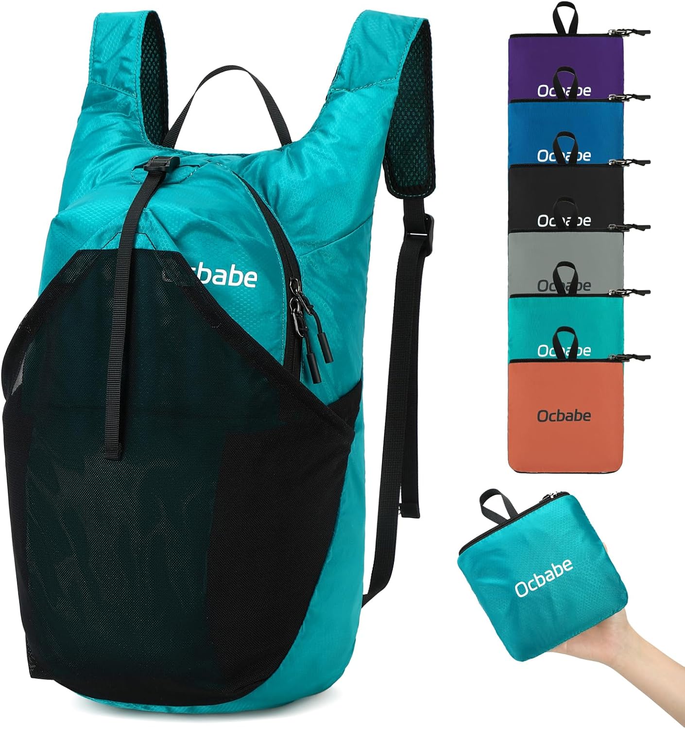 15L/25L Small Packable Lightweight Backpack Hiking Daypack Water Resistant Foldable Outdoor Camping Travel Bag for Women Men