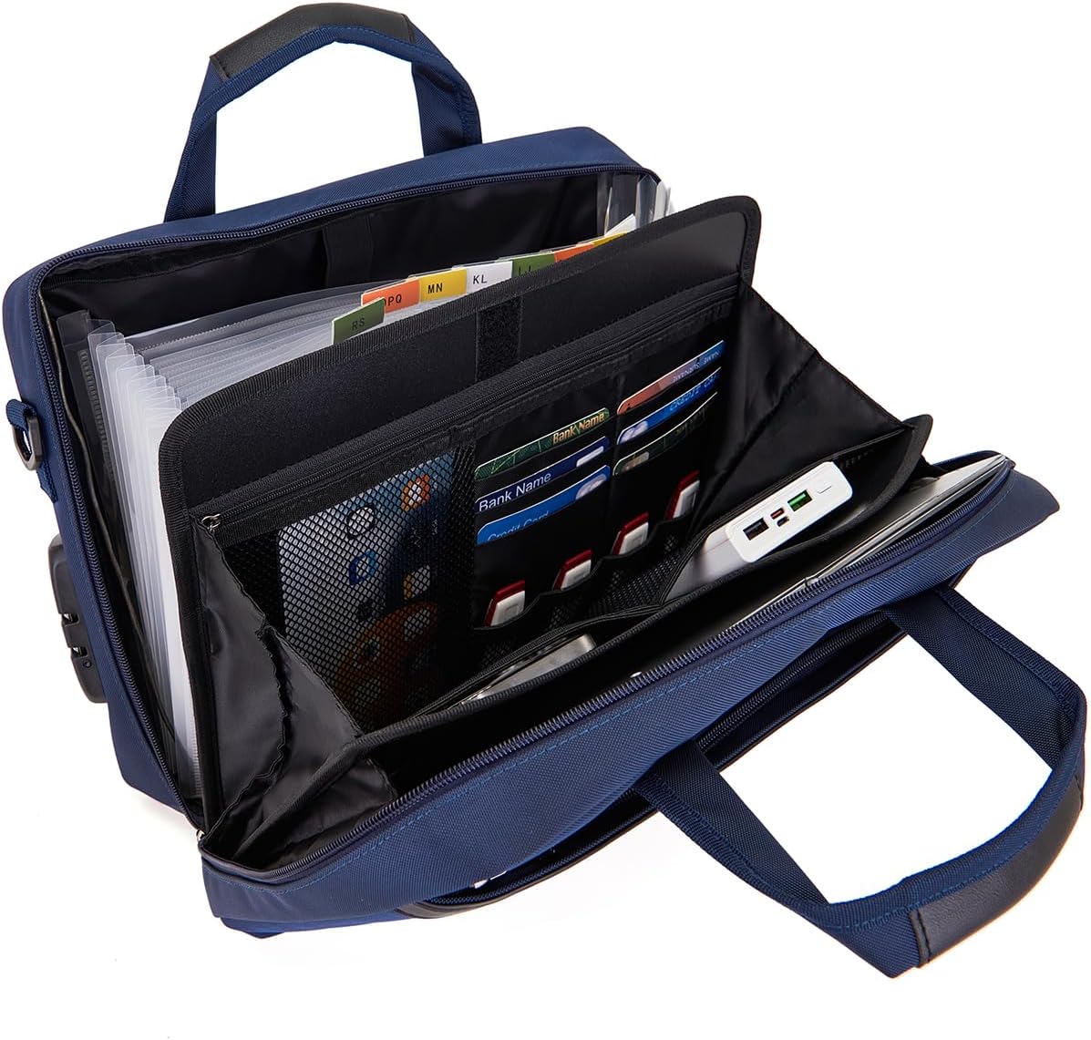 BARDOLPH Heavy Duty Accordian File Organizer with Handle