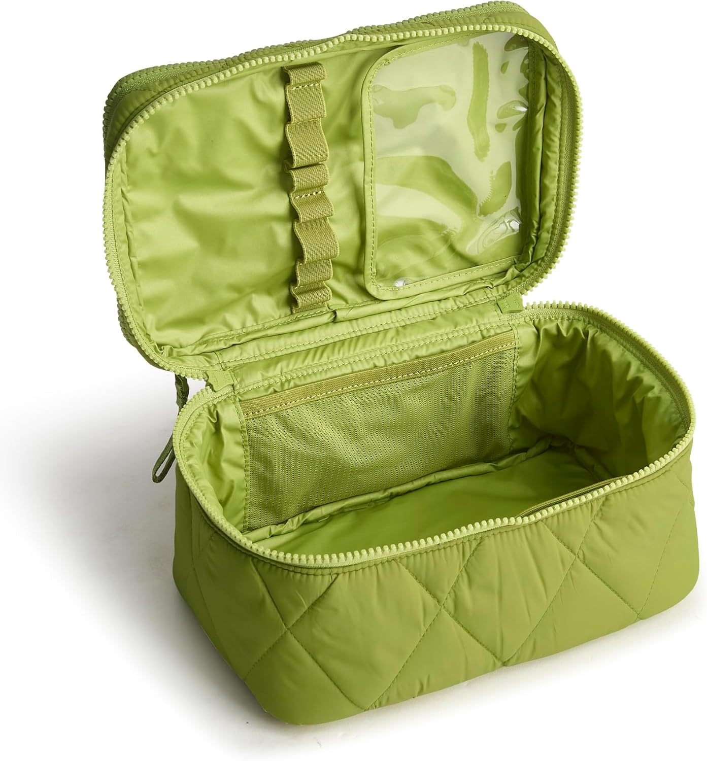 Vera Bradley Featherweight Brush Up Cosmetic Case, Spinach Green