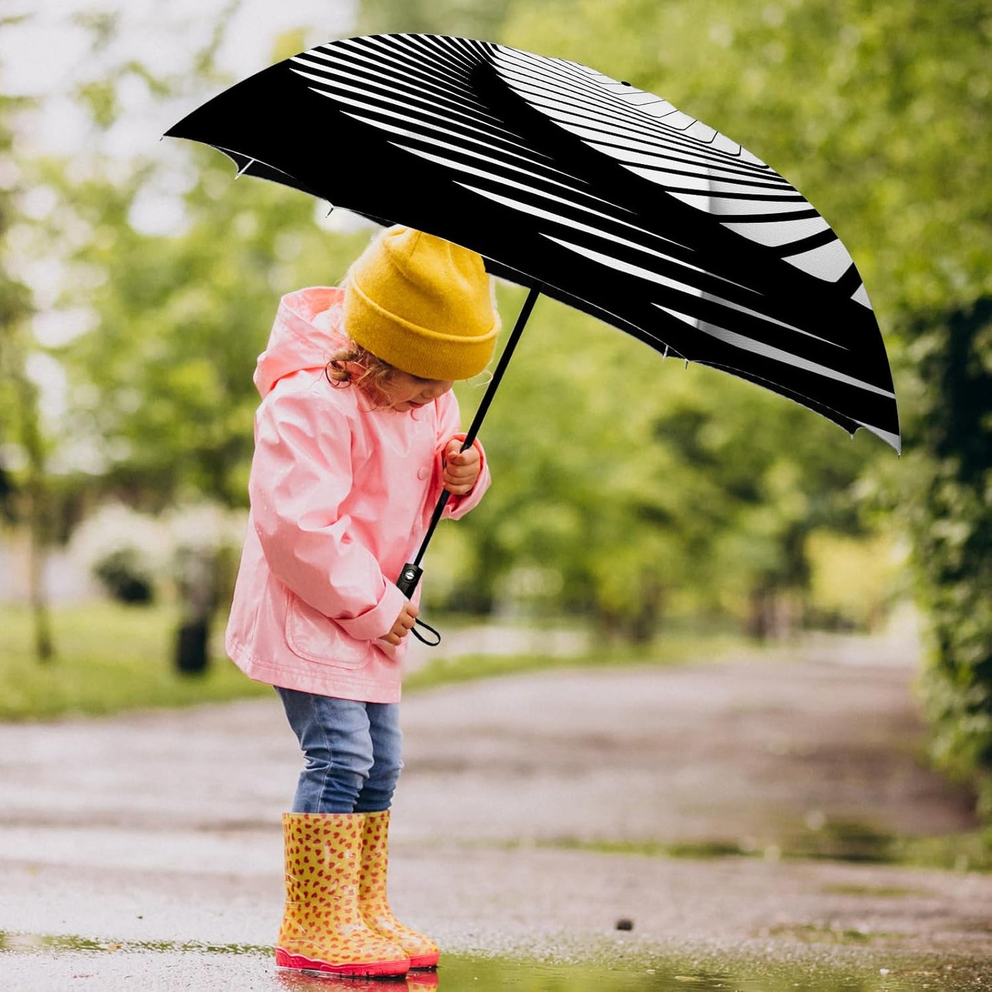 Small Compact Travel Automatic Folding Umbrella for Women, Portable Lightweight, Rain, Wind, UV Sun Shade